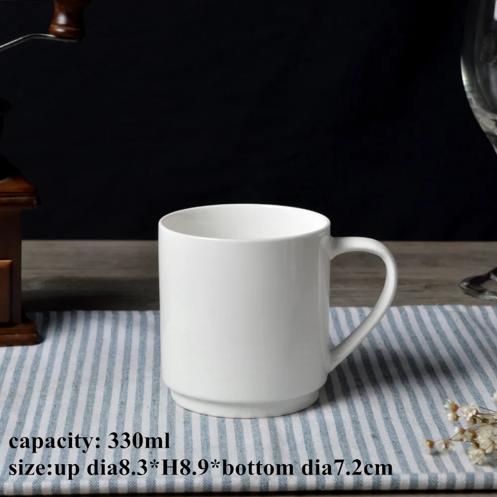 Керамические штабелируемые Кружки Кофейные кружки керамические супер белые