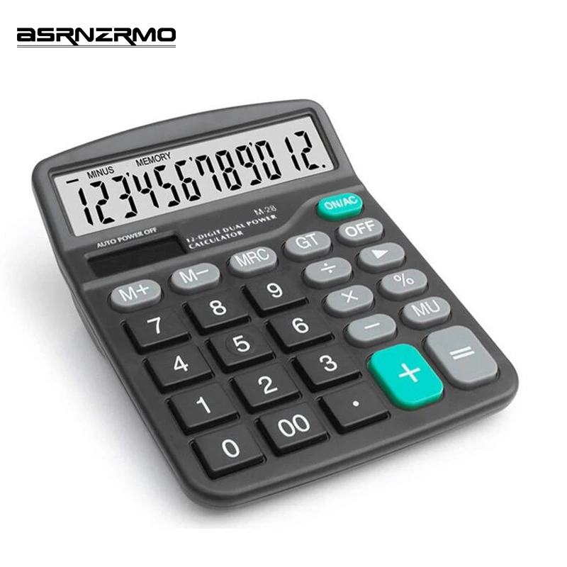 12 цифр электронный калькулятор солнечный батарея или 2в1 портативный офисный