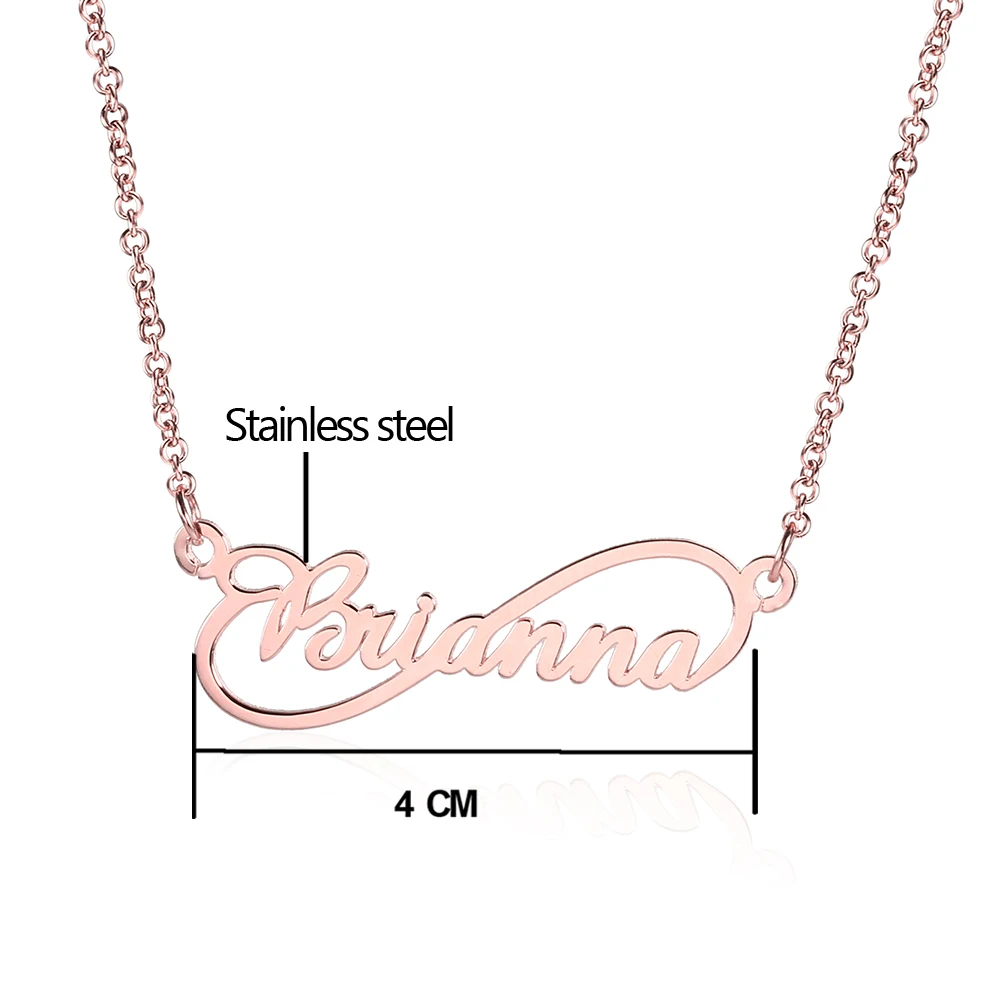 Ожерелье с именем на заказ WindJune женское ожерелье и кулон из нержавеющей стали