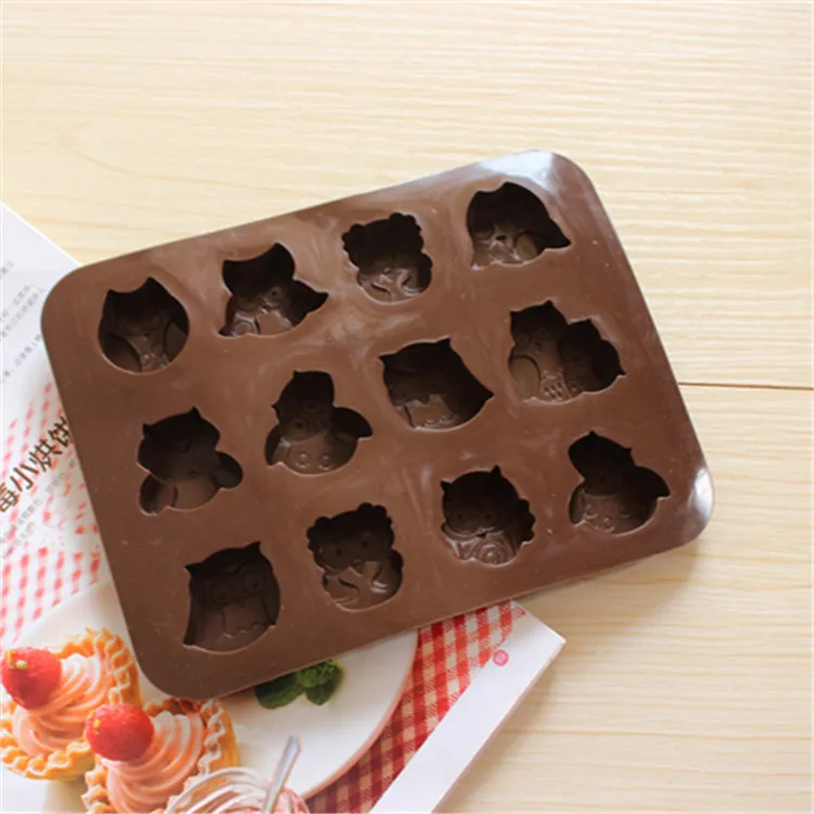 Силиконовая форма для торта 12 даже шоколадная совы DIY выпечки креативные