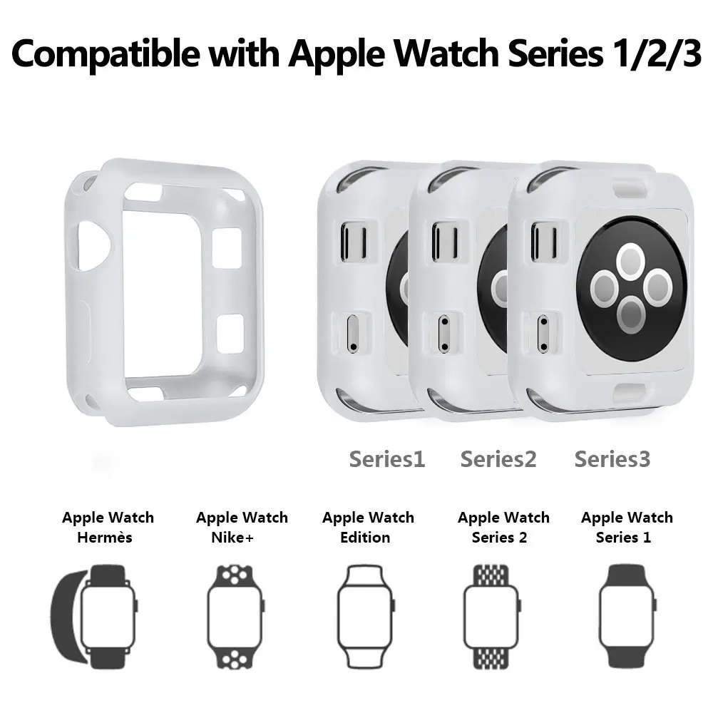 Чехол + ремешок для apple watch band 42 мм/38 мм iwatch силиконовый защитный чехол часов 3 |