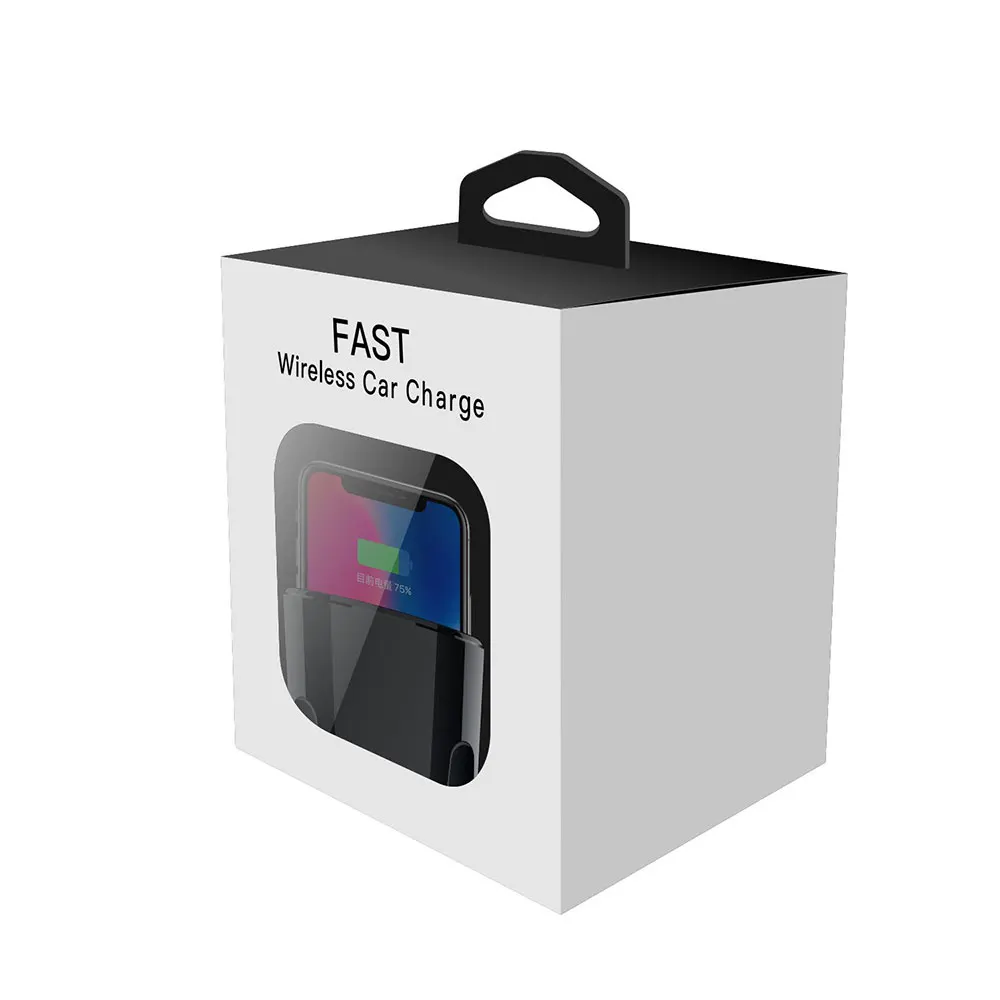 Ascromy для iPhone X XS, беспроводное автомобильное зарядное устройство, чашка Qi, зарядный держатель, подставка для iPhone 8, samsung Galaxy S9, S8, S7, индукционное зарядное устройство