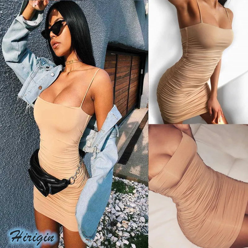 Женское платье-карандаш Suumer однотонное облегающее платье на бретельках без