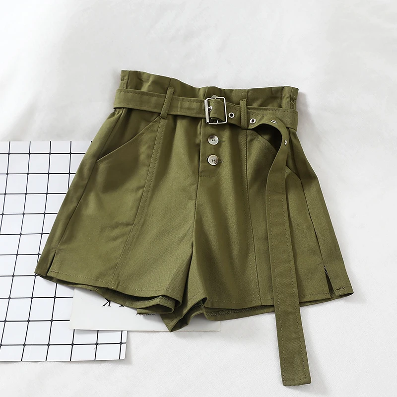 Женские шорты ftaylor летние повседневные с высокой талией и поясом свободные