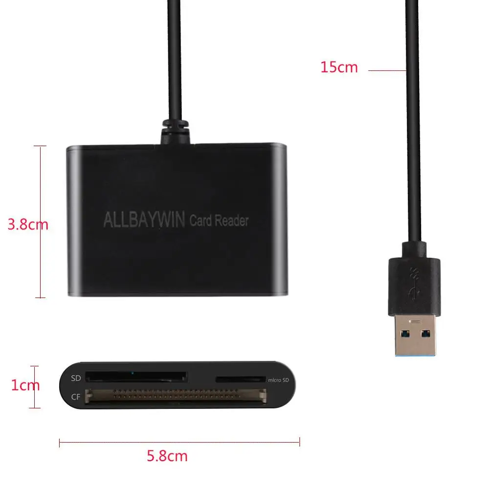 USB 3 0 SD кард ридер писатель компактный флэш карта адаптер для CF/SD/TF Micro SD/Micro карты