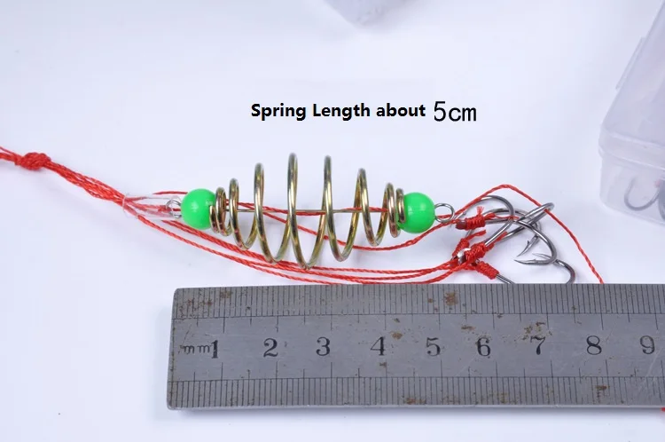 Крючки 2 шт. коробка пакет взрыв углерода Сталь Рыбалка молния карабинов 7 #-13 #