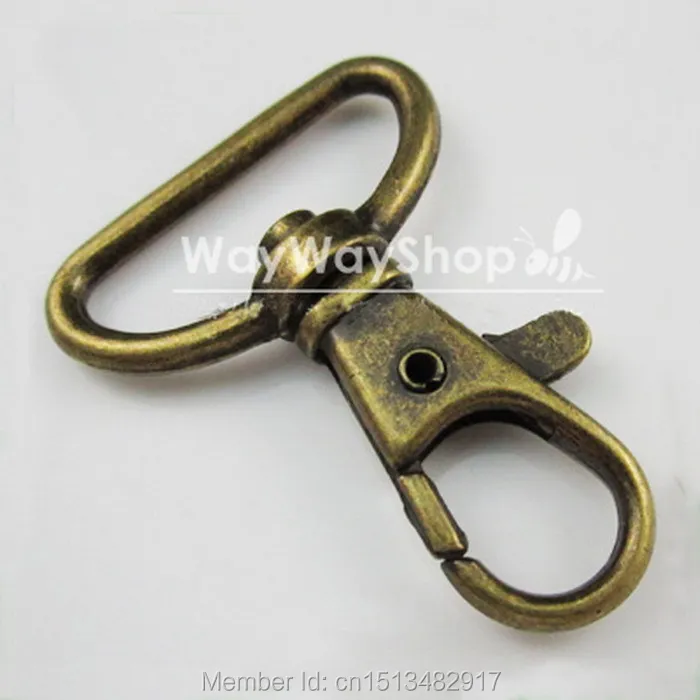 20 PCS 25mm 1'' Swivel Clip Snap METAL Hook Trigger Webbing Lanyard swivels 360 degrees Nickle Bronze Nickle-black choice | Дом и сад