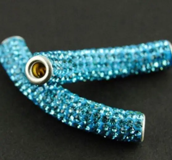 10 шт./лот 1 см* 5 см микс микро паве Белый хрустальный шар для дискотеки Кристалл v424 бусины длинный изгиб трубки для браслета