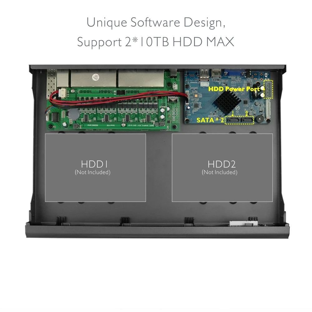 Doerguin 16CH 4K 8MP PoE NVR Smartviewer APP поддержка H.265 фотосовместимость с жестким диском на 10 ТБ