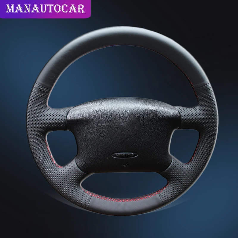 Автомобильная Оплетка на руль для Volkswagen VW Passat B5 1996-2005 Golf 4 1998-2004 Seat Alhambra ручная швейная кожа
