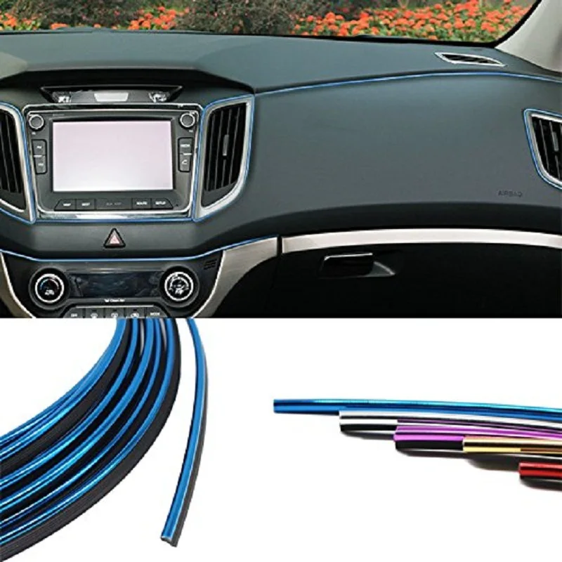 Автостайлинг 5 м декоративные полоски для интерьера литье Отделка приборной