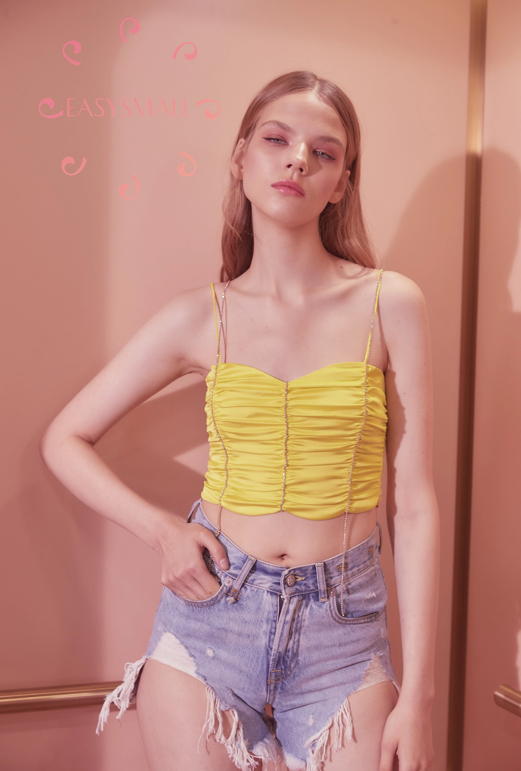 

EASYSMALL For Love Women Fashion Summer Sexy white high-end streetwear Clothing tight High Waist short Sleeveless T-shirt