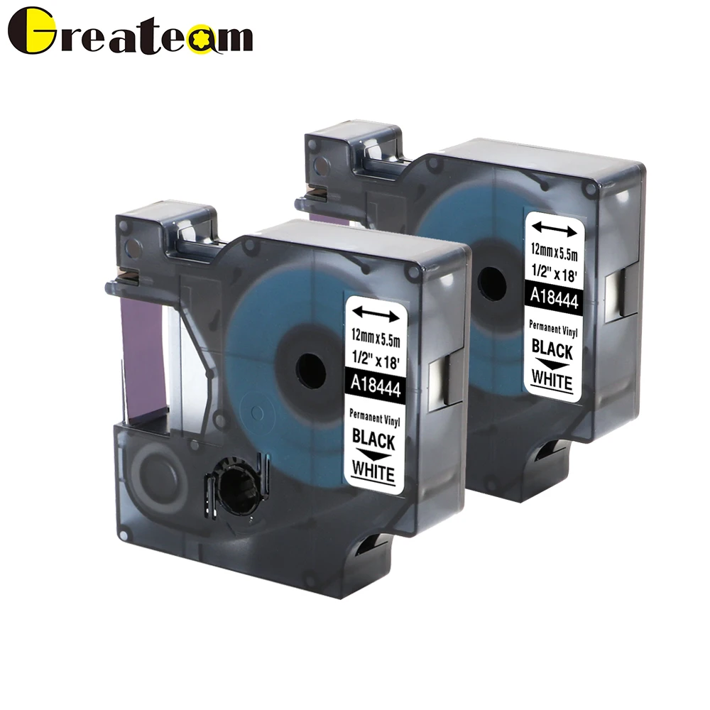 Greateam 2 шт./лот 18444 Совместимость с dymo Rhino IND виниловые промышленные этикетки для Dymo