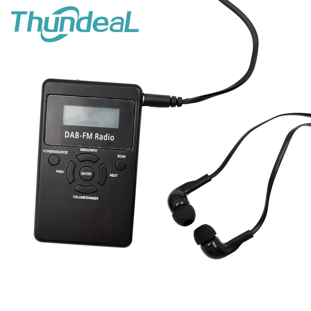 ThundeaL портативный DAB fm RDS радио карманный цифровой приемник 1 2 &quotэкран дисплея с