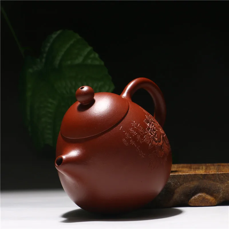 220 мл Исин настоящий ручной работы Фиолетовый Глиняное яйцо дракона Dahongpao Чайник
