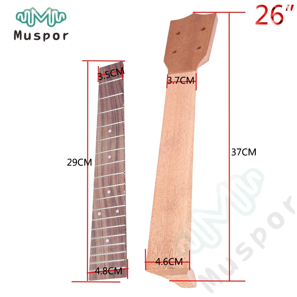 2" /23"/2" укулеле гриф DIY для сопрано концерта тенор Уке Мартин Палисандр Набор