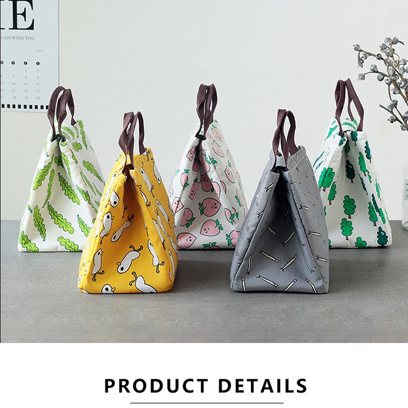 Canvas Lunch Bag Fresh Insulation Cold Bales Thermal Leisure Picnic Travel Convenient Package Portable | Дом и сад