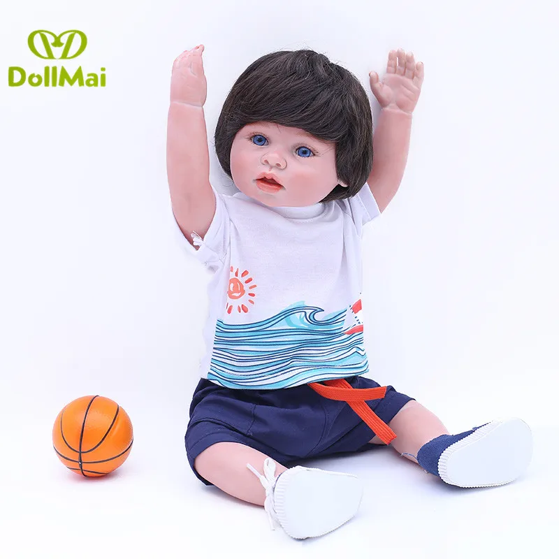 Bebes reborn настоящие Полные Силиконовые куклы Малыши-мальчики 43 см Новорожденный