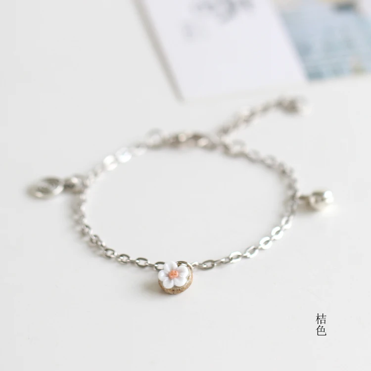 Популярный ручной разминающий керамический цветочный кулон и браслет из