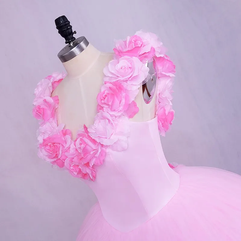 Gothic Pink Wedding Gowns 2018 LORIE Vestidos de noiva 3D Flowers Romantic Bridal Dresses Off Shoulder Plus Size Custom Made | Свадьбы и