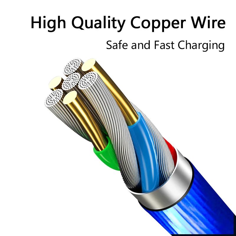 Power4 светодиодное освещение USB кабели для Lightning/Micro/USB Type C зарядные iPhone LG Nokia Samsung Huawei