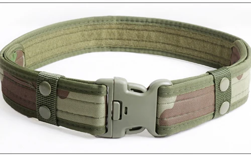 Camo Военные тактические ремни мужские армейские камуфляжные холщовые пояса камуфляжные уличные спецназ Солдат боевое снаряжение для мужчин t Охота аварийный пояс - Цвет: Camo