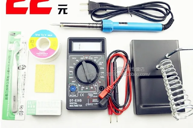 Мультиметр с 40 ваттами Электрический паяльник набор инструментов для припоя 7