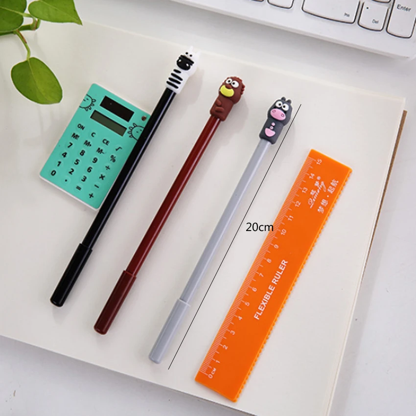 30 шт./лот кавайная гелевая ручка в виде зебры гиппопопотама Мультяшные животные