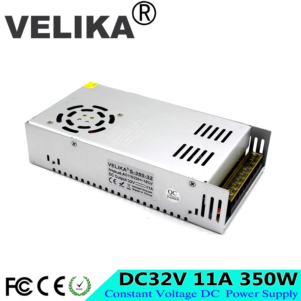 Одиночный выход DC32V 11A 350W Переключатель источник питания адаптер конвертер