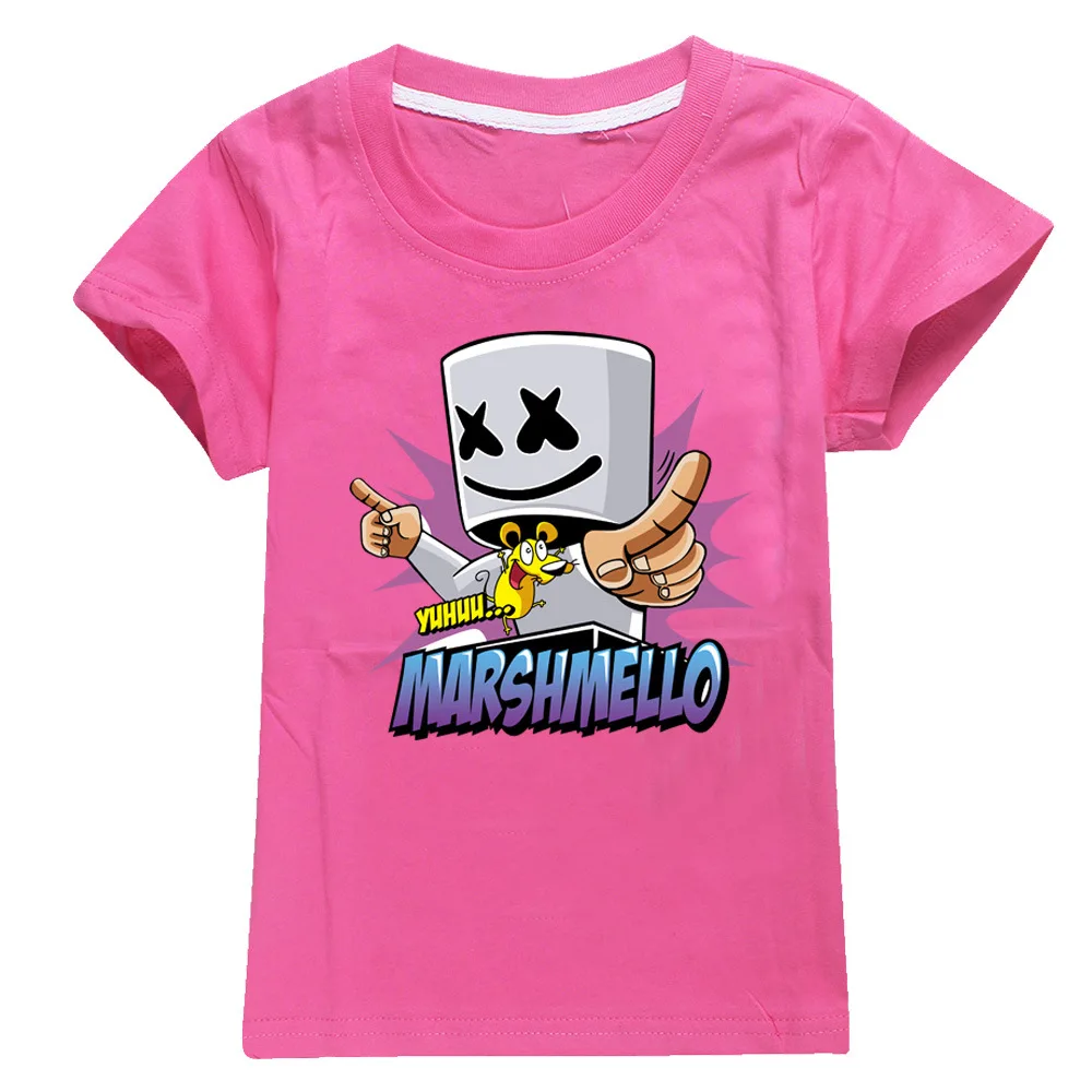 Modis dj marshmello/Детские футболки одежда с капюшоном новый детский летний топ черного