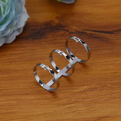 20MM Silver 2 шт./лот, металлическое покрытие, книжный переплет, шарнирное кольцо, переплет, эластичные кольца, никель, настольный календарь, круг, 3 кольца для карт - Цвет: 20MM Silver