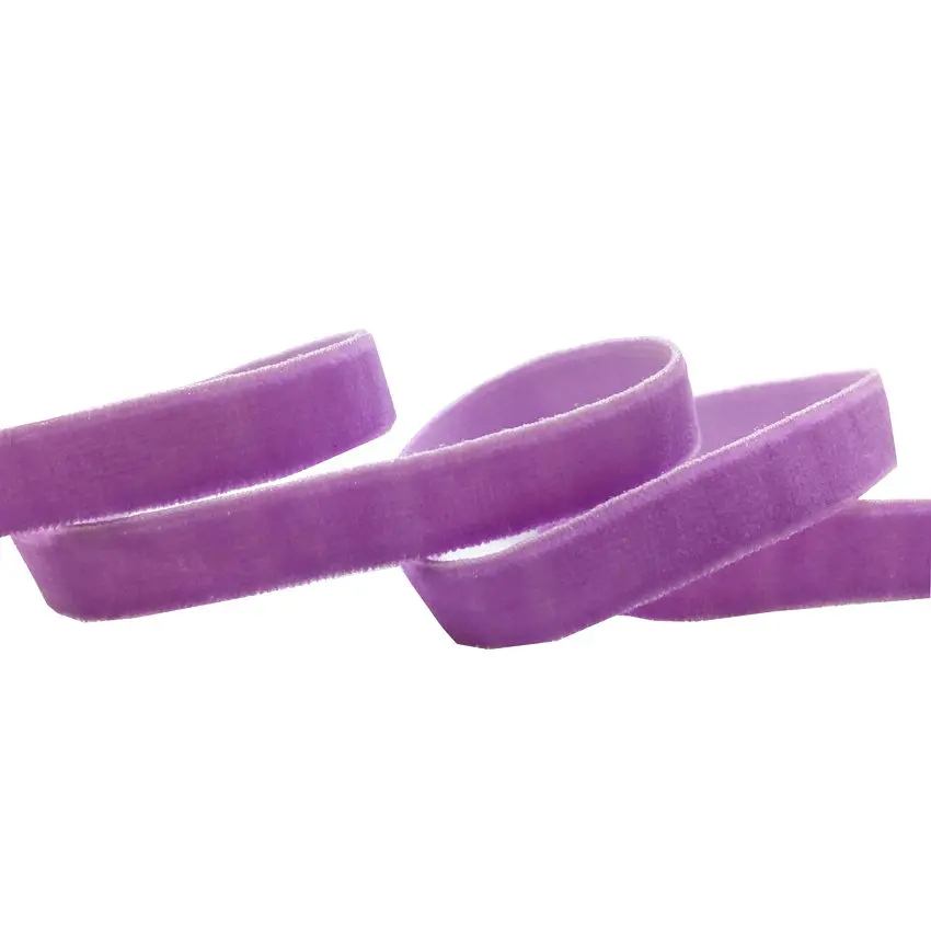 Purple 10 ярдов 3/"(10 мм) бархатная эластичная лента для украшения свадебной вечеринки лента ручной работы подарочная упаковка банты для волос DIY Рождественская лента - Цвет: Purple
