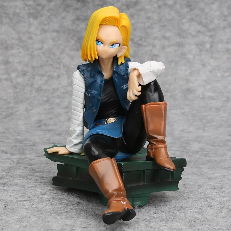 2493 sit bag Dragon Ball Z Gals NO. 18 лазурит Фигурки ПВХ Коллекция Фигурки игрушки brinquedos Для Рождественский подарок - Цвет: 2493 sit bag