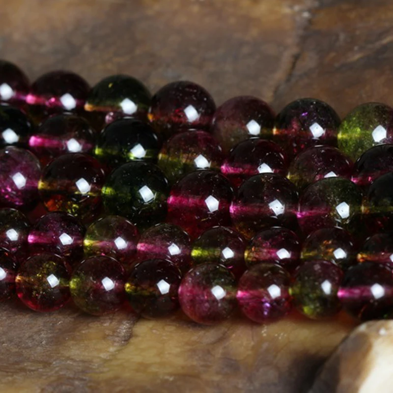 Tourmaline Crystals Beads Crystal High Quality Natural Stone Round Loose Ball 6/8/10/12MM Bracelet DIY | Украшения и аксессуары
