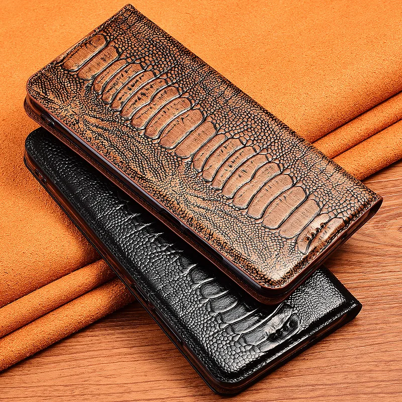 Верх из натуральной коровьей кожи Магнитный чехол для ZTE Blade A6 V8 Lite V9 подставка