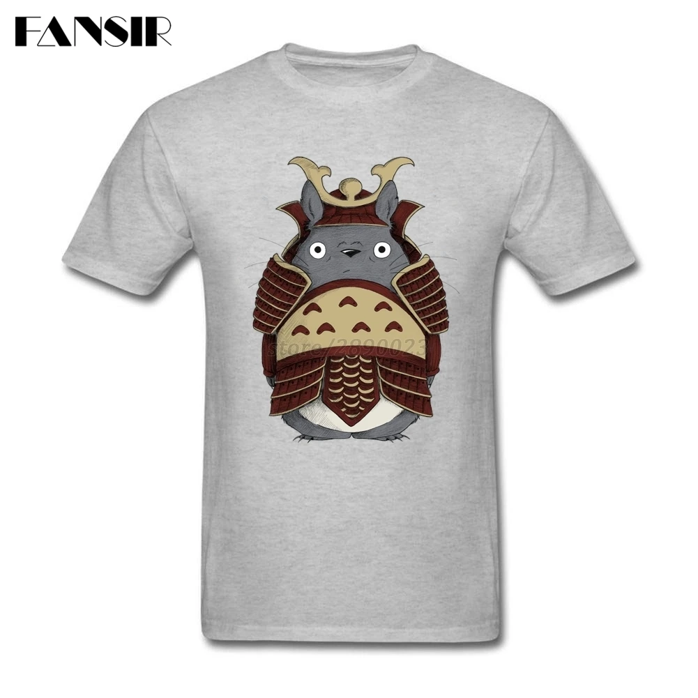 Футболка Totoro Warrior Japanese Anime Мужская забавная футболка 100% хлопок с коротким рукавом