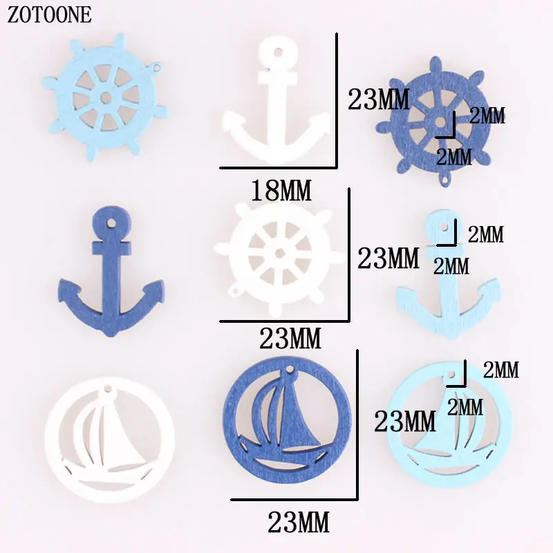 ZOTOONE 100 шт. разноцветные декоративные кнопки для рукоделия деревянная Живопись