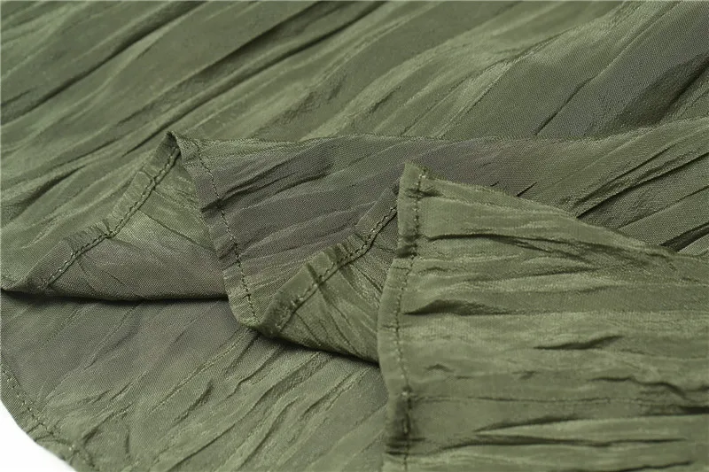 Женские винтажные брюки ELF SACK, серо-зеленые свободые брюки с широкими штанинами, со стрелками, повседневные, уличные, летние