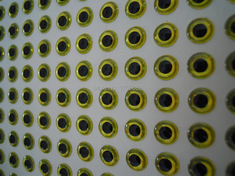 300 шт. 6 мм Chartreuse объемные рыболовные приманки глаза для изготовления джигов