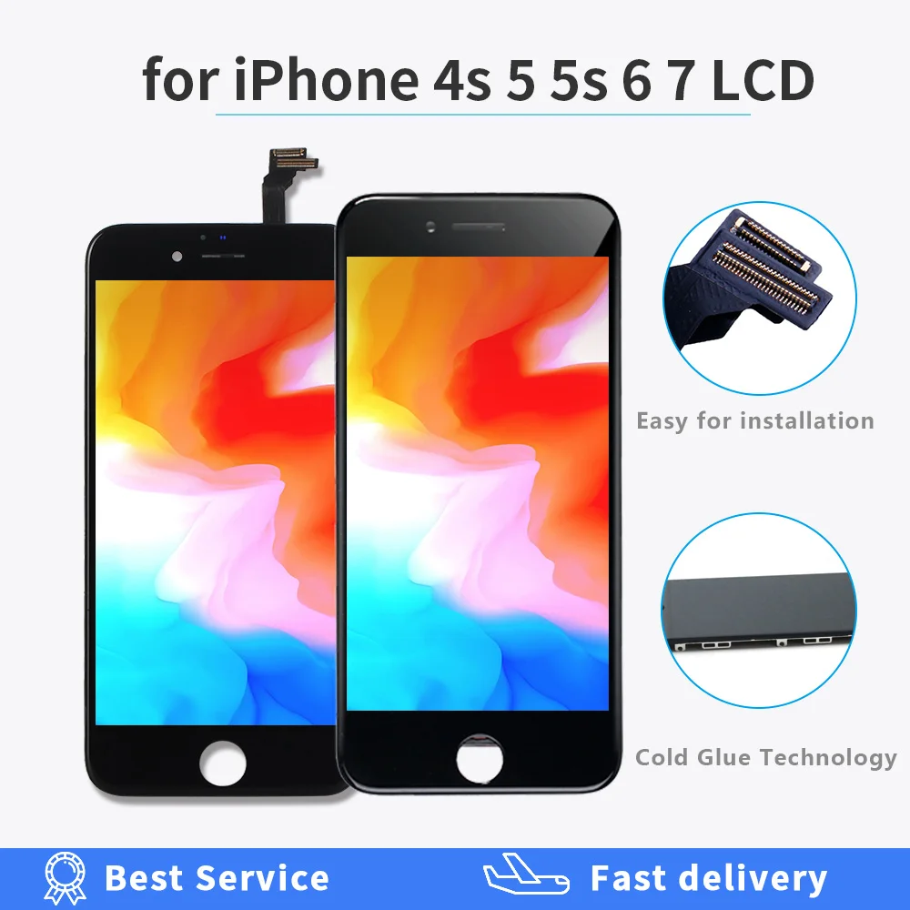 AAA Качество OEM ЖК дисплей для Iphone 7 6 экран Сенсорная панель дигитайзер apple iphone 4s 5 5s