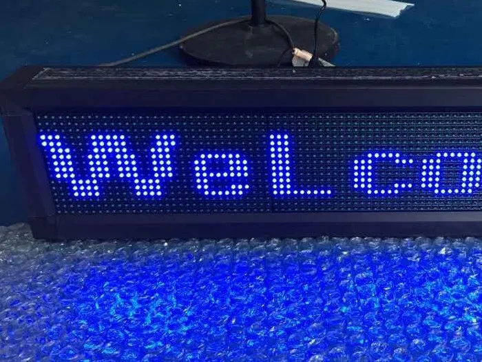 

FAST SHIPPING running text led Semi-outdoor indoor led display blue p10 signboard 16*128dot led sign board advertising led sign