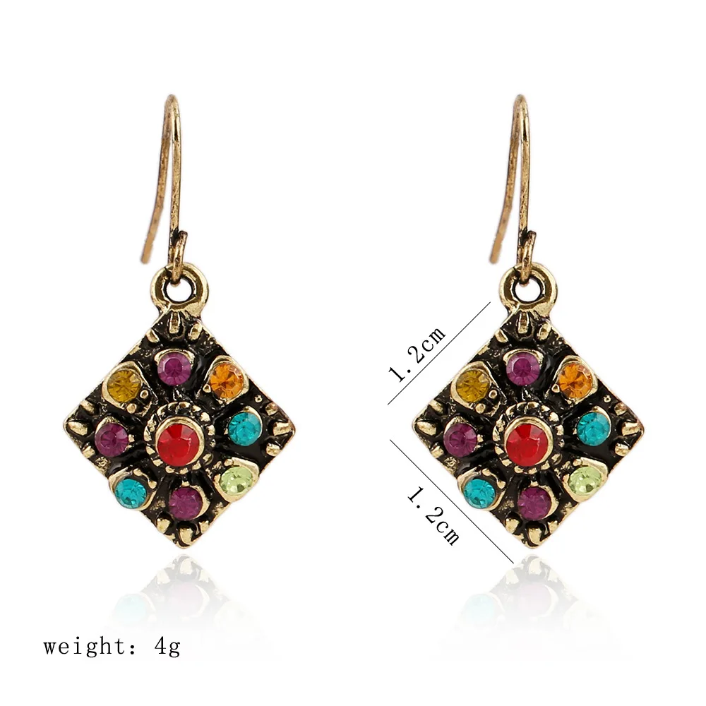 Egypt Vintage BOHO Unique Indian Earrings African Rhinestone Earring Women Ethnic Tibetan Jewelry Gold Jhumka Hippie Bijoux | Украшения и