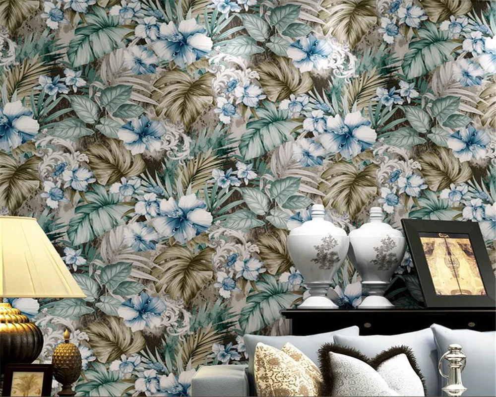 

Beibehang Southeast Asia wallpaper Home decoration living room bedroom high quality imported pure paper TV background wallpaper