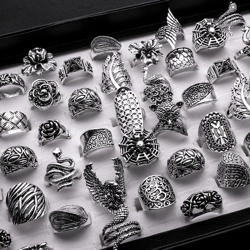 

Женское Винтажное кольцо в стиле бохо, ювелирные изделия в стиле ретро с посеребренным покрытием, 20 штук