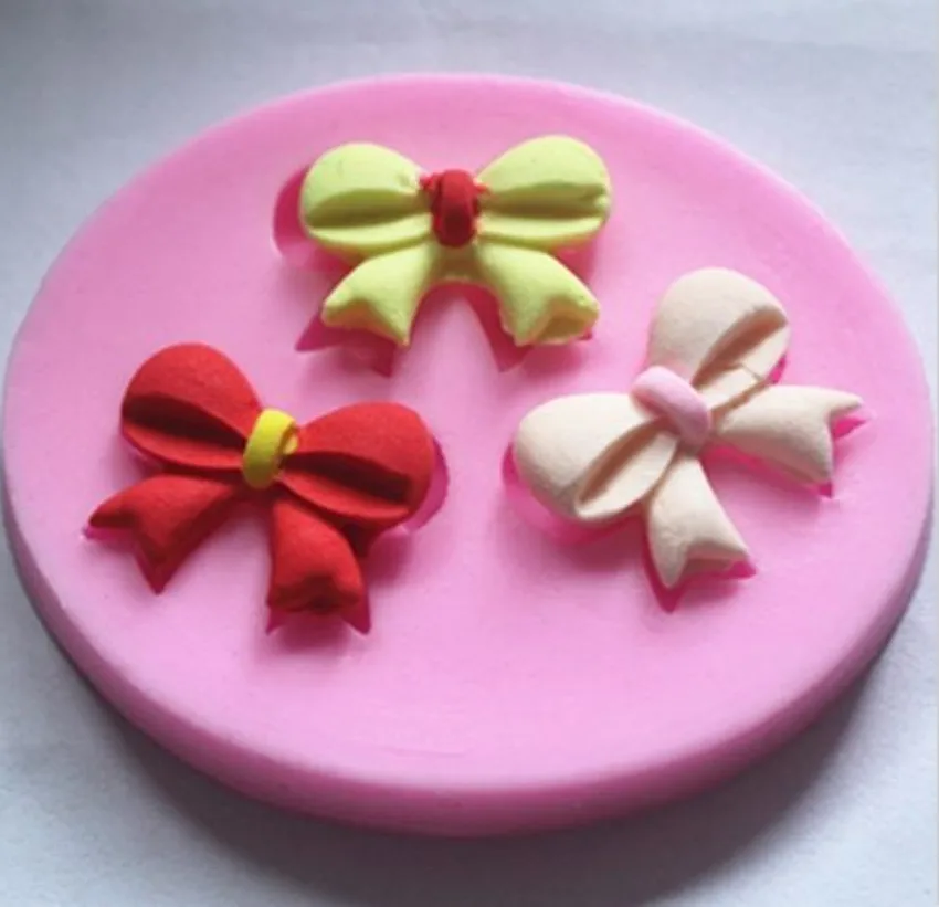 Новинка бант силиконовая плитка украшение для торта конфет|sugar craft|silicone fondantcandy mold