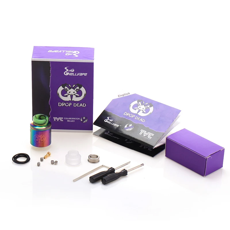 Новейший Оригинал Hellvape Drop Dead BF RDA 24 мм диаметр 14 отверстий для воздушного потока
