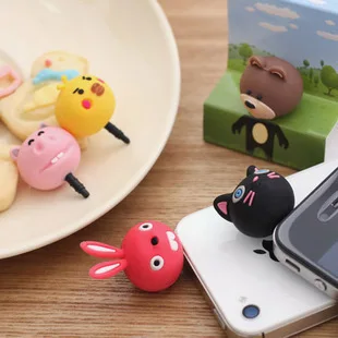 Универсальная заглушка для Наушников Bear/Chick/Piglet/Kitten 3 5 мм порта гарнитуры|plug