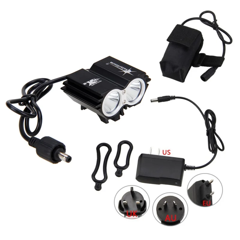 

SolarStorm Torch Rechargeable +Battery Bike Lamp Flashlight Bicycle Headlamp light 1200LM 2X XM-L U2 LED Headlight