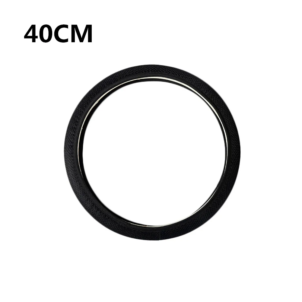 black-40cm Рулевое колесо крышка противоскользящая сетка Авто Летняя шелковая ткань для Kia Форте Ceed железным Стингер Рио пиканто Ниро Soulster No3 - Название цвета: black-40cm