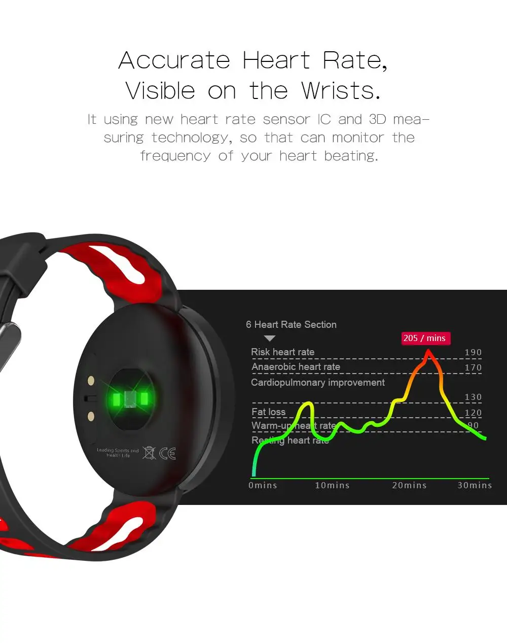 Original Makibes DM58 Smart Watch Blood Pressure Heart Rate Monitor Call reminder Activity Tracker Band for IOS Android | Электроника